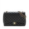 Chanel Big Matelasse Lambskin Double flap Double chain bag Black