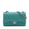 Chanel Big Matelasse Lambskin Double flap Double chain bag Blue