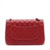 Chanel Big Matelasse Lambskin Double flap Double chain bag Red Silver Metal fittings 174291112