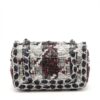 Chanel Mini Matelasse Tweed Single flap single chain bag Black × White Silver Metal fittings 284826672