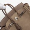 Hermes Birkin 25 Grizzly x Voswift Griscaille x etoupes Silver Metal fittings Z 202108
