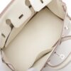 Hermes Birkin 25 Swift mushroom Silver Metal fittings B 20237