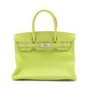 Hermes Candy Birkin 30 Veau Epsom Kiwi x chartreuse Silver Metal fittings □N20101