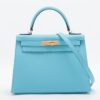Hermes Kelly 28 Veau Epsom Blue du nord Gold Metal fittings U 20221
