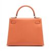 Hermes Kelly 28 Veau Epsom Orange Silver Metal fittings □P20122