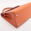 Hermes Kelly 28 Veau Epsom Orange Silver Metal fittings □P20124