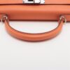 Hermes Kelly 28 Veau Epsom Orange Silver Metal fittings □P20125