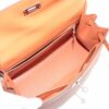 Hermes Kelly 28 Veau Epsom Orange Silver Metal fittings □P20126