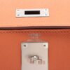 Hermes Kelly 28 Veau Epsom Orange Silver Metal fittings □P20127