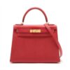 Hermes Kelly 28 Veau Epsom Rouge casaque Gold Metal fittings T20151
