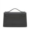 Hermes Pochette Kelly Swift Black Gold Metal fittings U 20222