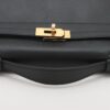 Hermes Pochette Kelly Swift Black Gold Metal fittings U 20225