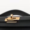 Hermes Pochette Kelly Swift Black Gold Metal fittings U 20226