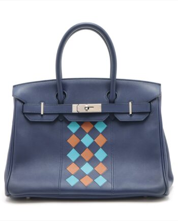 Hermes Birkin 30 Tresage Veau Epsom Blue 2019