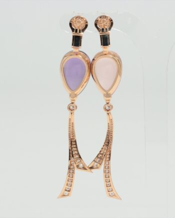 Bulgari Festa Amethyst rose quartz Piercing jewelry