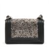 Chanel Boy Chanel 20 small Lambskin Chain shoulder bag Black Silver Metal fittings 19345903 A670852