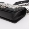 Chanel Boy Chanel 20 small Lambskin Chain shoulder bag Black Silver Metal fittings 19345903 A670853