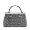 Chanel Coco handle 29 S Vintage calf 2way handbag Grey Black hardware 29552071 2