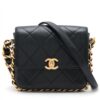 Chanel Matelasse Leather Chain shoulder bag Black Gold Metal fittings XJ3KPG691