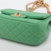 Chanel Minimatrasse 17 Lambskin Single flap single chain bag Green Gold Metal fittings 31129435 A352003