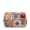 Chanel Patchwork Canvas & leather Chain shoulder bag Multicolor Silver Metal fittings 144296522