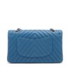 Chanel V Stitch Lambskin Double flap Double chain bag Blue Gold Metal fittings 2716445602