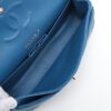 Chanel V Stitch Lambskin Double flap Double chain bag Blue Gold Metal fittings 2716445606