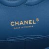 Chanel V Stitch Lambskin Double flap Double chain bag Blue Gold Metal fittings 2716445609