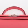 Hermes Kelly 28 Veau Epsom Rouge pivoine Silver Metal fittings A20176