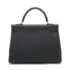 Hermes Kelly 32 Togo Black Gold Metal fittings B 20232