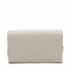 Saint Laurent Monogram Leather Chain wallet White 3778282
