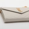 Saint Laurent Monogram Leather Chain wallet White 3778284