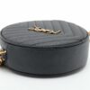 Saint Laurent Paris Chevron Vinyl Leather Chain shoulder bag Black 6104364