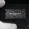 Saint Laurent Paris Chevron Vinyl Leather Chain shoulder bag Black 6104366