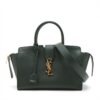 Saint Laurent Paris Downtown Cabas Leather 2way handbag Green 6353461