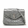 Saint Laurent Paris Lulu Leather Chain shoulder bag Grey 4646761