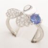 Tiffany Paper flowers Tanzanite diamond rings Pt950 4.7g1