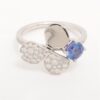 Tiffany Paper flowers Tanzanite diamond rings Pt950 4.7g2
