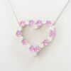 Tiffany Sentimental Heart Large diamond Pink sapphire Necklace