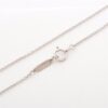 Tiffany Sentimental Heart Large diamond Pink sapphire Necklace Pt950 7.8g3