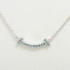 Tiffany T Smile Micro Blue topaz Necklace