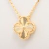 Van Cleef & Arpels Vintage Alhambra Guilloche Necklace 750(YG) 6.4g1
