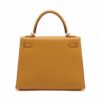 Kelly 25 Hermes Veau Epsom Jaune d'or C 2018