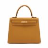 Kelly 25 Hermes Veau Epsom Jaune d'or C 2018