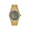 Audemars Piguet Royal Oak 15412BA.YG.1224BA.01 Rainbow Baguette Frosted Yellow Gold Double Balance Whee1
