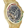 Audemars Piguet Royal Oak 15412BA.YG.1224BA.01 Rainbow Baguette Frosted Yellow Gold Double Balance Whee3