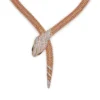 BVLGARI Serpenti Necklace Rose Gold Diamonds and Black Onyx 3584343