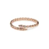 BVLGARI Serpenti Viper Thin Bracelet Rose Gold Full Pavé Diamonds 3537923