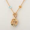 Bvlgari Astrale Cerchi Colored stone diamond Necklace 750(YG) 20.0g Small stone scratches Chipped3