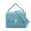 Bvlgari Serpenti Leather 2way shoulder bag Blue With mirror1